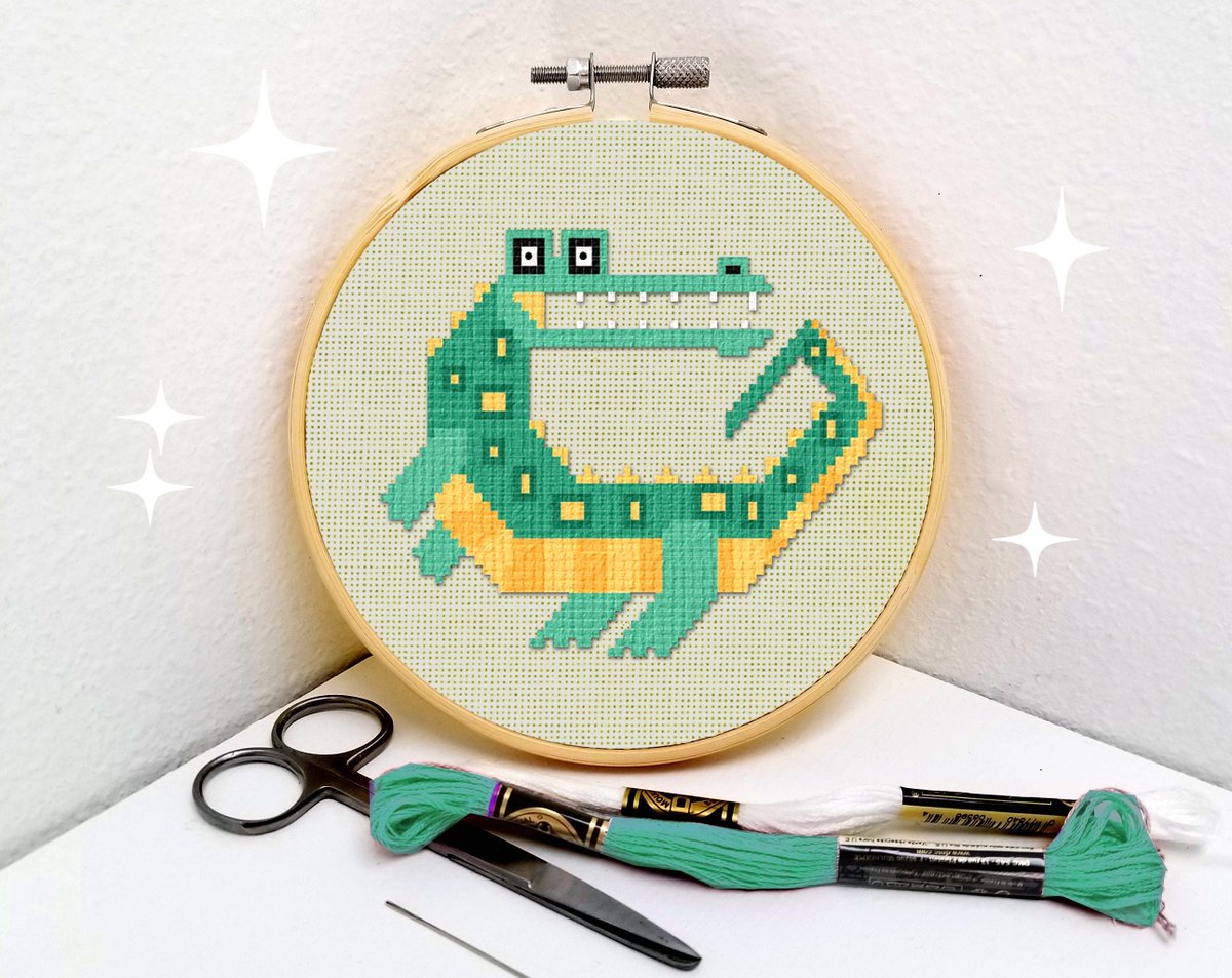 CandCFantasyArt's tweet photo. Cute mid century modern alligator or crocodile cross stitch pattern download by Maude. https://t.co/QRG3qdVYyJ #crossstitchpattern #disneycrossstitch #charleyharper #midcenturymodern #kitchy #crossstitchersofinstagram #etsycrossstitch #etsycrossstitchpattern #alligator https://t.co/cWv6I0tF3P