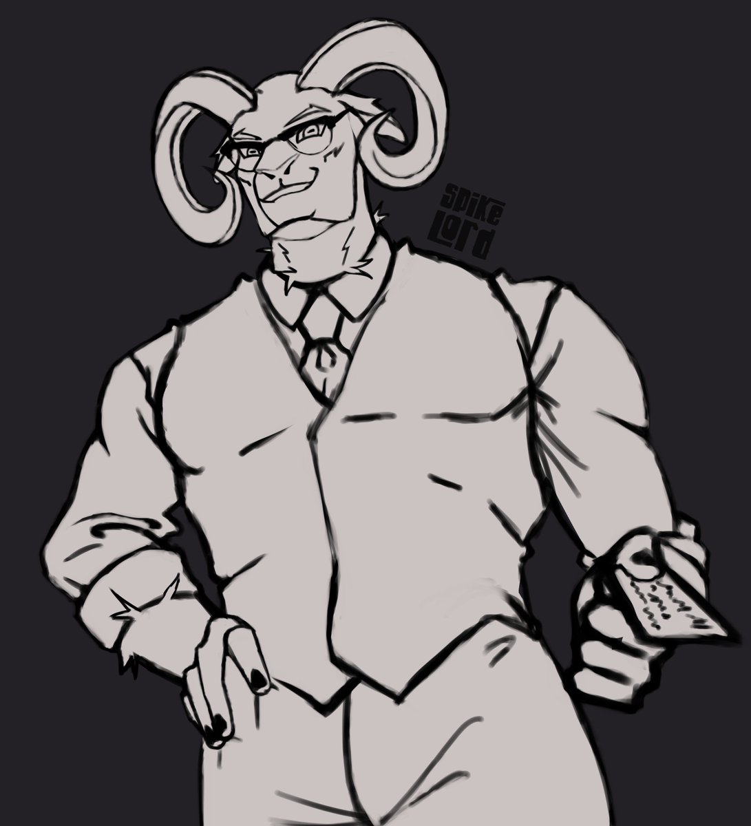 spikelordp's tweet photo. How about a deal? #WIP #furryart https://t.co/c1ScWPUHCD