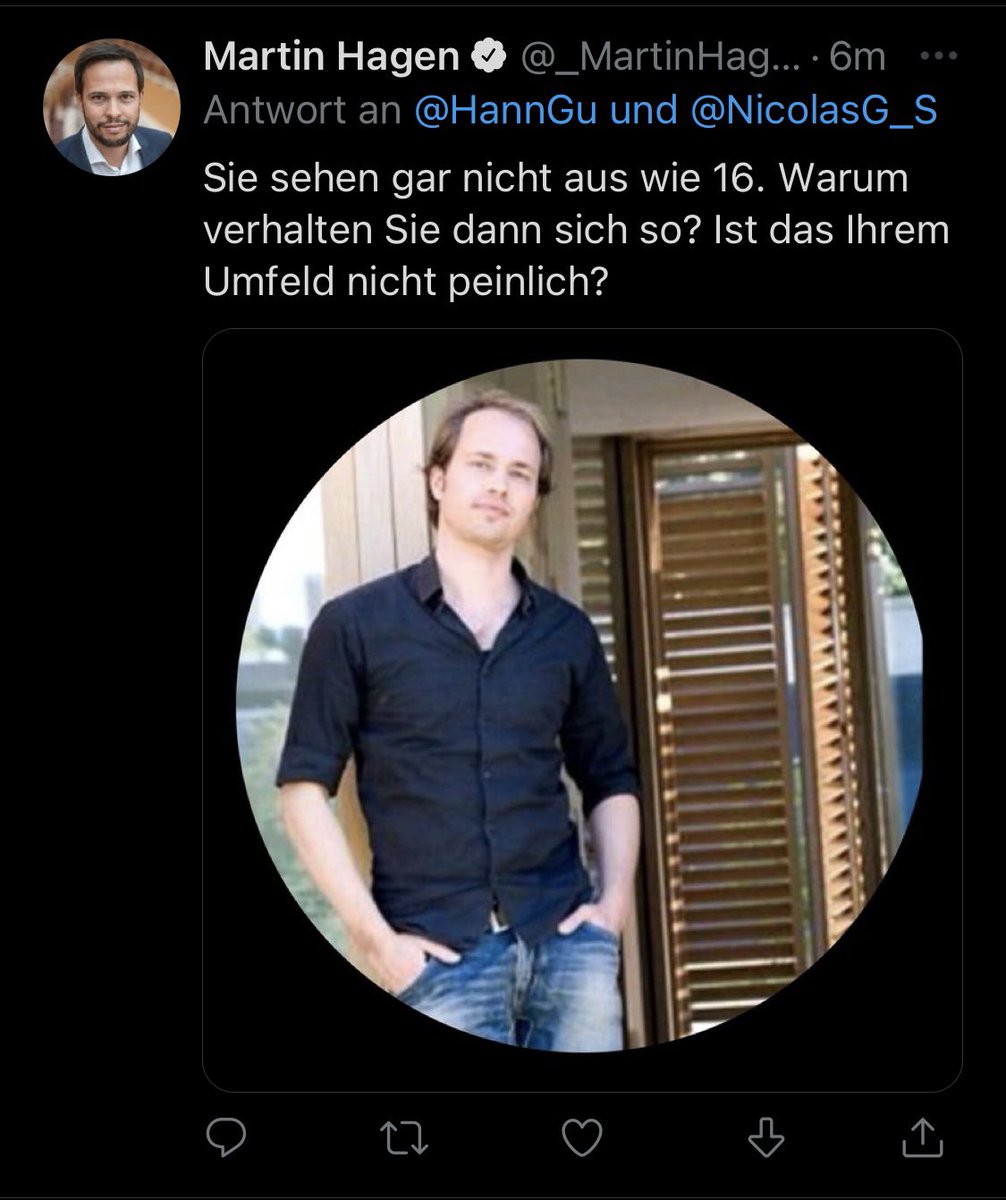 HannGu's tweet photo. @RobertHerter @_MartinHagen @NicolasG_S Ja, das war ihm wohl zuviel. Sein wissenschaftliches Interesse liegt scheinbar irgendwo anders. 🤷‍♀️ #weird #angemessen https://t.co/gOG0zMs6QW
