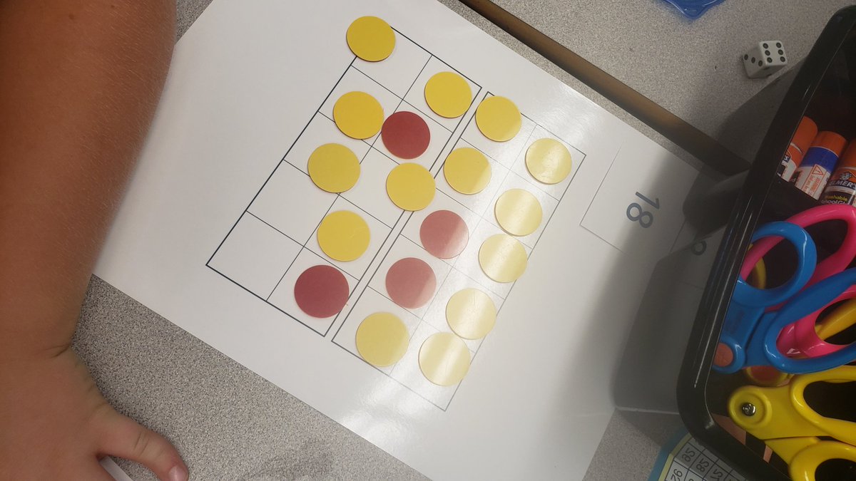 Building numbers and discovering that teen numbers are a group of 10 and some more!