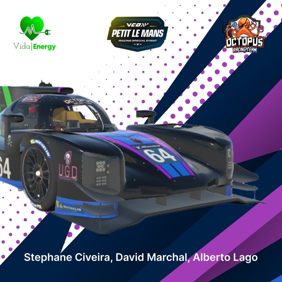 🏎️🏎️🏎️FINDE DE CARRERAS🏎️🏎️🏎️

Si el finde pasado fueron 4h de Road Atlanta en la PEC, este finde son 10h en la Petit LeMans. Otros 3 cochecitos para este evento especial de iRacing.

GOGO 🐙🐙🐙!!!