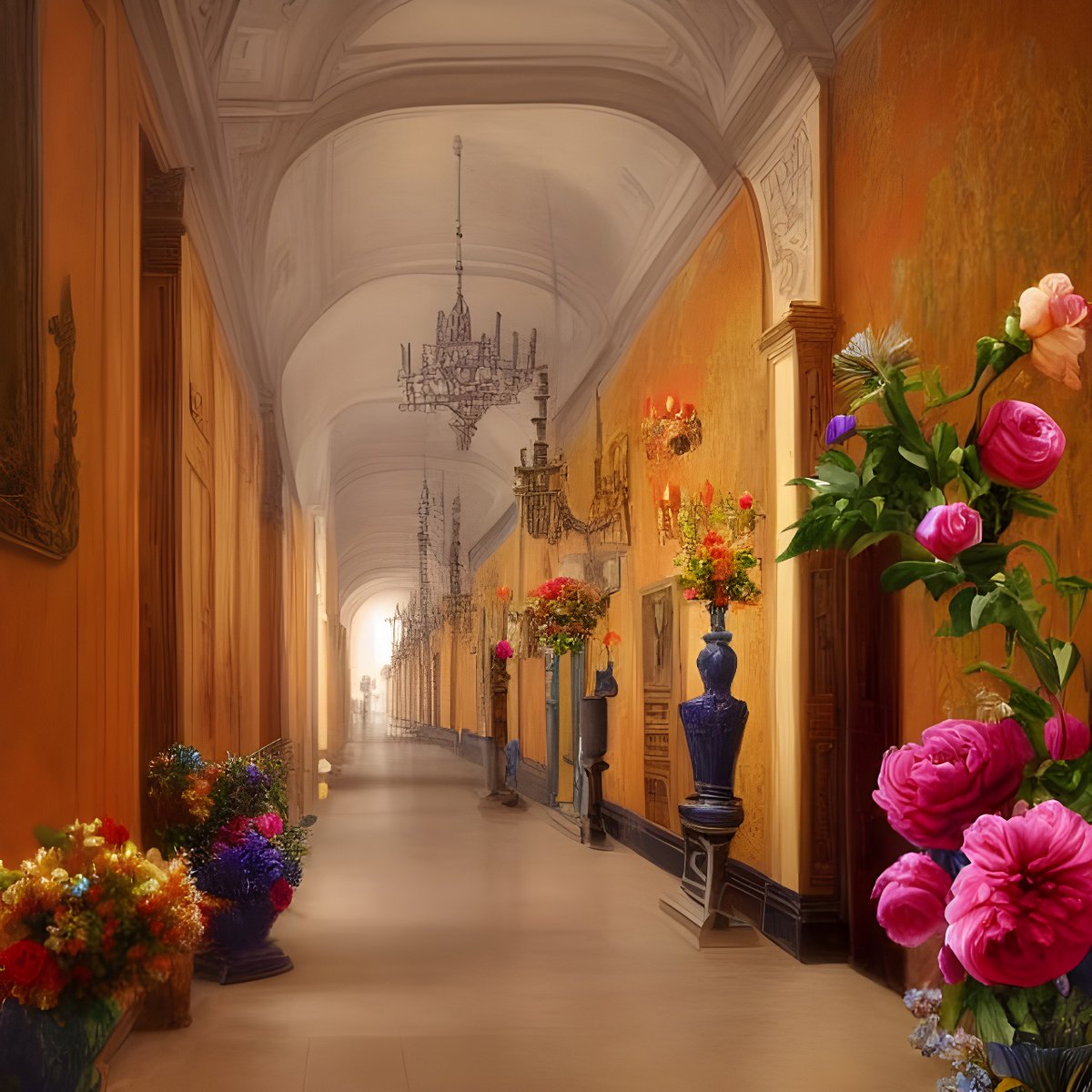 Regal Corridor - Made in <a href="/NightcafeStudio/">NightCafe Studio</a>.
Available on <a href="/redbubble/">Redbubble</a>: tinyurl.com/25z3jbwx

#aiart #nightcafe #digitalart #DigitalArtist #ArtistOnTwitter #artist #Artists #regal #floral #FlowersOnFriday #Europe #architectural #prints #printsforsale #artforsale #shopping #Gift