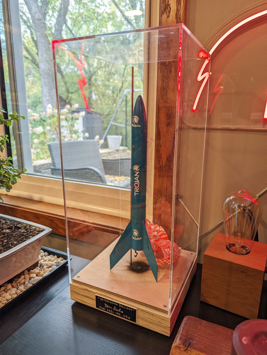 Tom Sachs' <a href="/tsrocketfactory/">Tom Sachs: Rocket Factory</a> is the most impressive NFT project of the last year, don't @ me. finally got my rocket "Afternoon Delight" launched and back home safely. just one more thing to confuse the neighbors when the come into my basement.