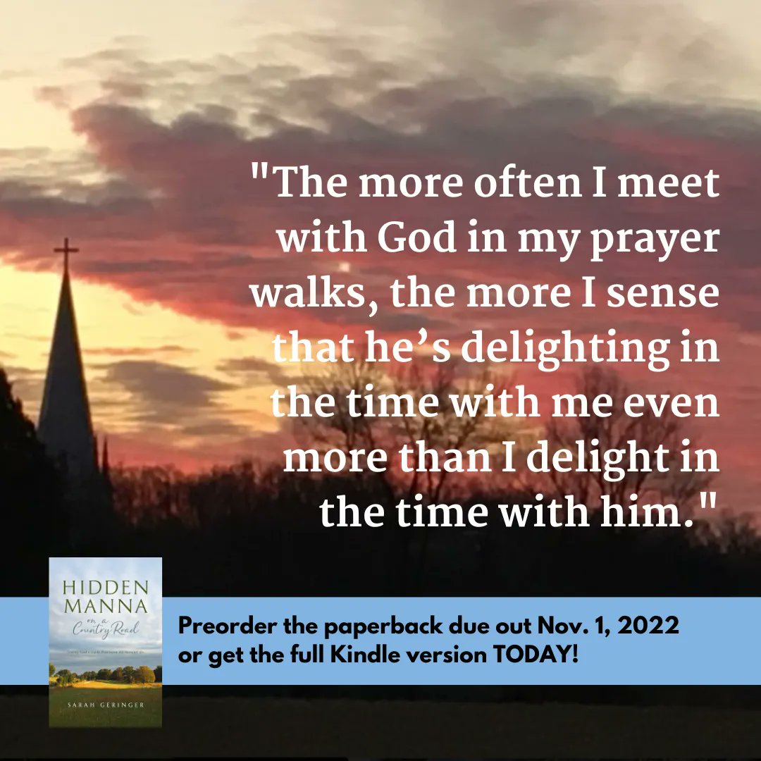 SarahLynneCR's tweet photo. God delights in us when we spend time walking and talking with him. Inspiration for your prayer life: https://t.co/cRZRzSi6sK via @SarahGeringer #prayer #prayerwalking #spirituallife #christianliving https://t.co/63fYEwX762