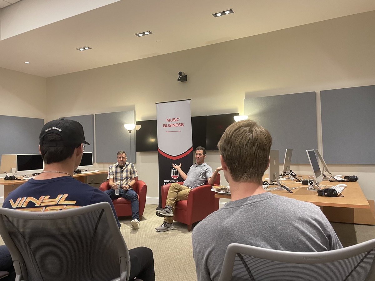 jochancy's tweet photo. I’m currently in a Terry Music Business talk event with @bobmoz . He is sharing his insight on the tech and music industry with students today. #uga #terry #musicbusiness https://t.co/dfmKJkVzRf