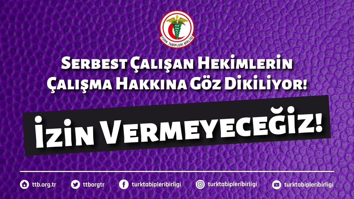 ttborgtr's tweet photo. Serbest çalışan hekimlerin çalışma hakkına göz dikiliyor. İzin vermeyeceğiz!

📢 #SerbestHekimlikHaktır

👇
https://t.co/q9pATlUOZ6 https://t.co/xobjquiNud