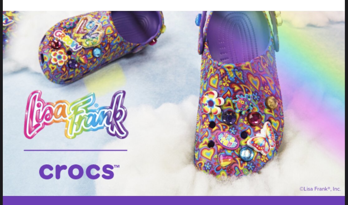 Listen to me, Marilyn. We do not need #LisaFrankCrocs We do not need to get these just bc they’re limited edition. Stop it.