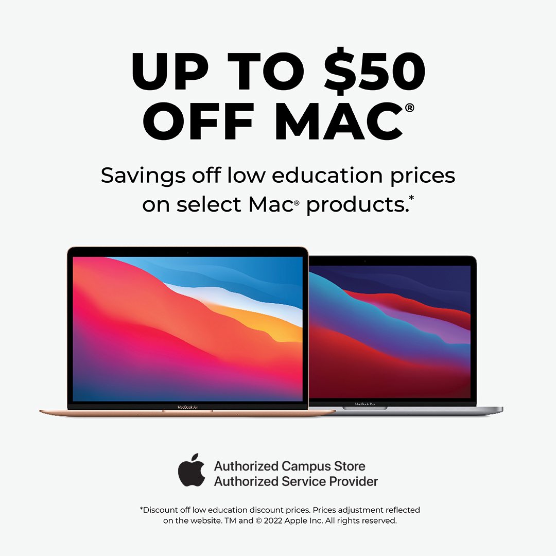 Don’t forget that the FSU Bookstore is an authorized Apple Repair Center. No appointment needed, open every day! 💻🧑‍💻