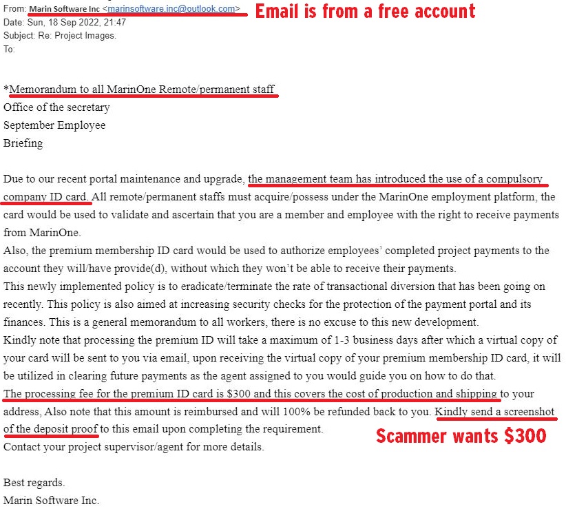 scamadviser's tweet photo. ** Marin Software Job Scam **
If a potential employer asks you to pay them for any reason, it is like to be a scam. Know more: https://t.co/9U52agHWMc
#ScamAdviserAlerts #Marin #MarinSoftware #JobScam #EmploymentScam #ScamAlert #OnlineScam #Scam https://t.co/fdoVGdDOsO