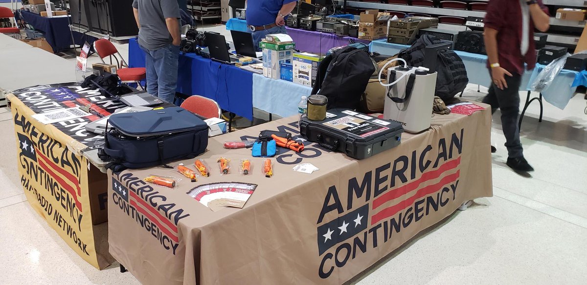 AmConBePrepared's tweet photo. Come visit the #AmericanContingency booth! We are at the MELBOURNE #HamCation!

Look for us just off to the left when you come in through  the front doors. 

New members get a free T-shirt! Register to win a free YAESU radio

 #AmCon #Community #preparedness https://t.co/cKXKq65Zvx
