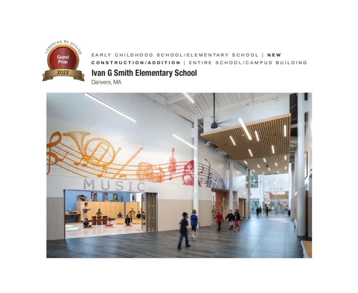 The new Ivan G Smith Elementary School in Danvers, MA has been given a GRAND PRIZE award by <a href="/LBDmagazine/">LEARNING BY DESIGN</a> ! 

learningbydesignmagazine.com/learning-desig…