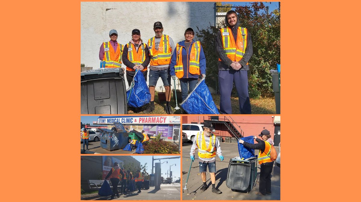 StonyPlainRoad's tweet photo. Say hello to the Stony Plain Road Litter Crew! Working in partnership with The Mustard Seed, the City of Edmonton, and the Stony Plain Road Business Association, the Litter Crew regularly patrols the main street and surrounding areas!
#SPRBA #stonyplainroad #cleanstreets https://t.co/pbpBj6aDxf