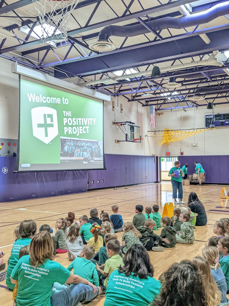 AAllenbrandt's tweet photo. "Wolfie! Wolfie!" AJ Smith Elementary kicked off their P2 Celebration in style this morning. They are ready to learn about the 24 character strengths and spread the message of #otherpeoplemindset! 

@UnionSpringsCSD @cayboces @PosProject #joyfulinourwork https://t.co/zlhK2hqE8B