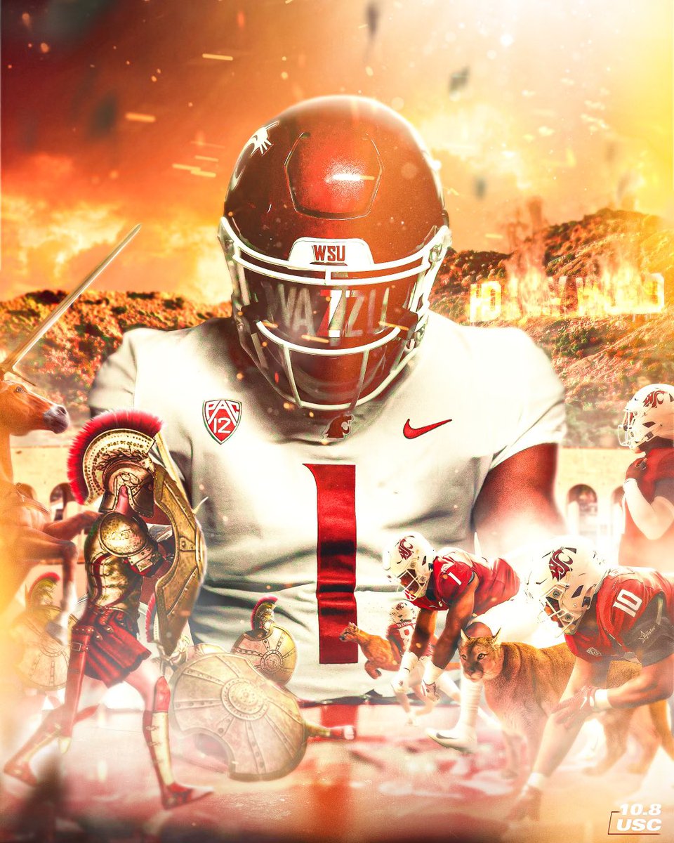 WSUCougarFB's tweet photo. Welcome to the land of The Wild Wild West.

#GoCougs | #WAZZU https://t.co/sXWdd8Ug0v