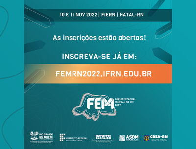 ifrnoficial_'s tweet photo. Inscrições abertas para o III Fórum Estadual Mineral do RN.
Evento acontece nos dias 10 e 11 de novembro de 2022.
Saiba mais em:
https://t.co/SNlJqr5FB5📌 #IFRN #FEMRN #FEMRN2022 #FIERN #Mineração https://t.co/lpLybHVEaX