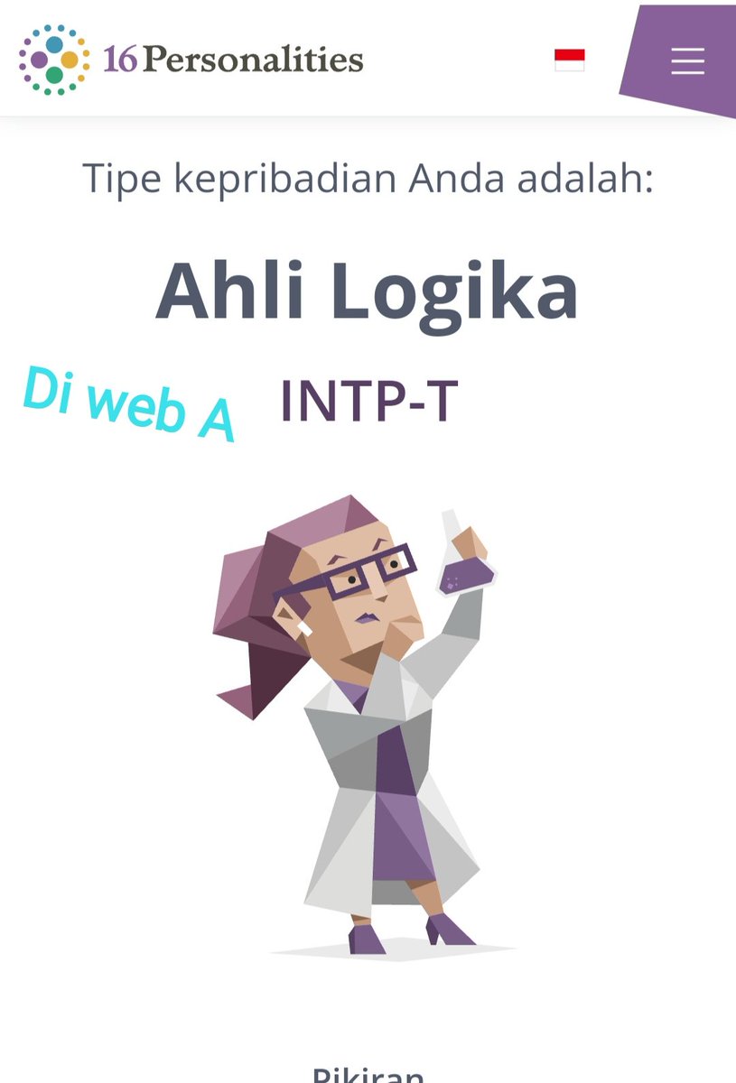 Yevizha's tweet photo. Test mbti beda beda web hasilnya beda padahal udah sama jawabnya, yg real yg mana? #MBTI #mbtitest https://t.co/ypImRmVs3D