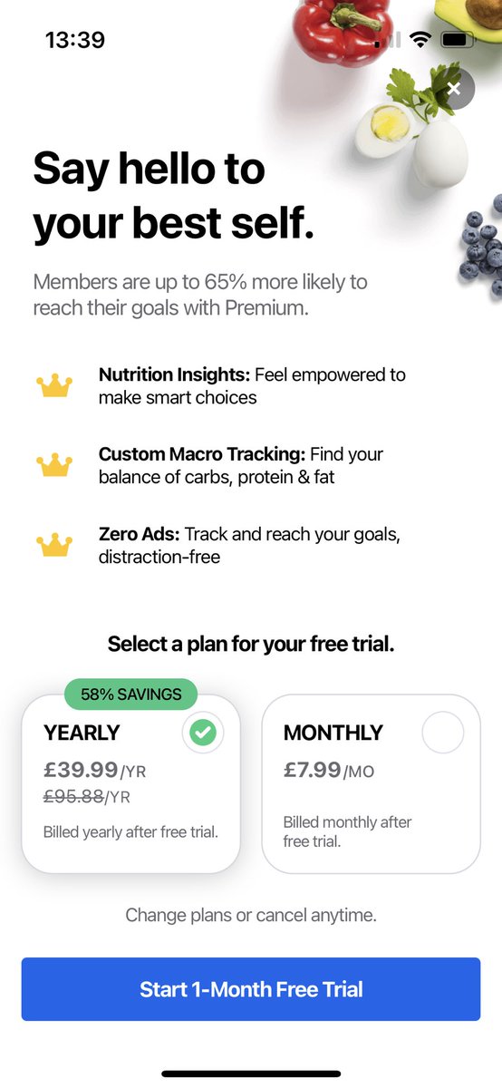 curlykills's tweet photo. @MyFitnessPal can you please explain why these subscription prices are so different? Why does my partner have to pay twice as much I am offered? Very shady behaviour on your behalf. https://t.co/jX7jcrhTyX