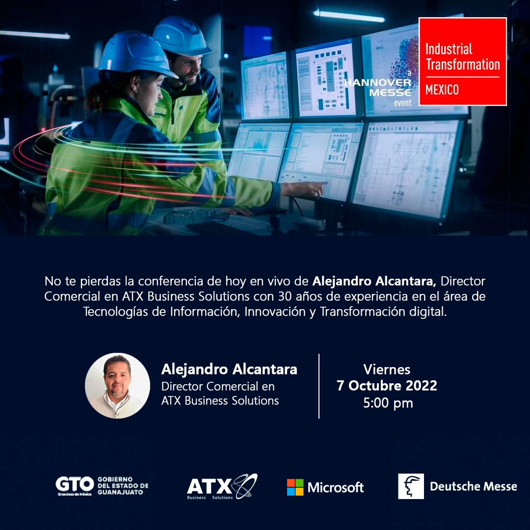 atxbusiness's tweet photo. ¡Dia 3️⃣ en @Indtransmex! Te invitamos a la conferencia de Alejandro Alcantara, Director Comercial de #ATXbs con 30 años de experiencia en el área de #TI, enfocado en #manufactura. Hablará sobre 5 pasos que te guían a la #TransformaciónDigital con tecnología #Microsoft.
@clutig https://t.co/SMdNIyohMt