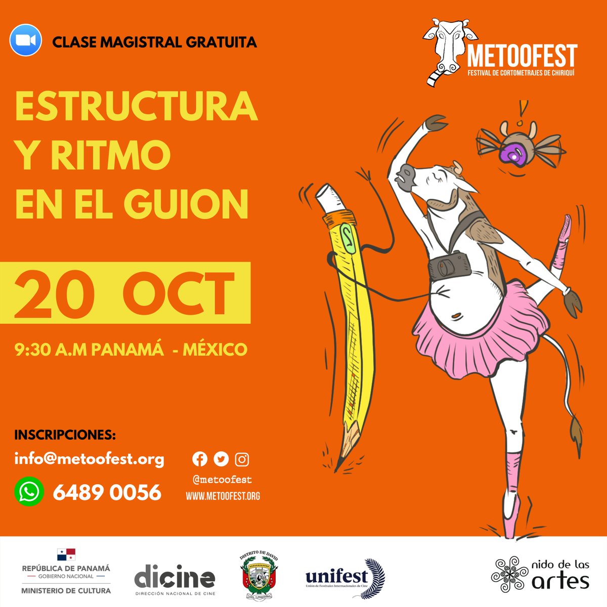 Incríbete a la Clase Magistral sobre Estructura y Ritmo en el guion🐄📝🎥 dictada por el realizador cinematográfico mexicano: Rafael Martínez 🇲🇽 La clase es gratuita y online. 🌟 Inscríbete aquí: eventbrite.es/e/431366728497