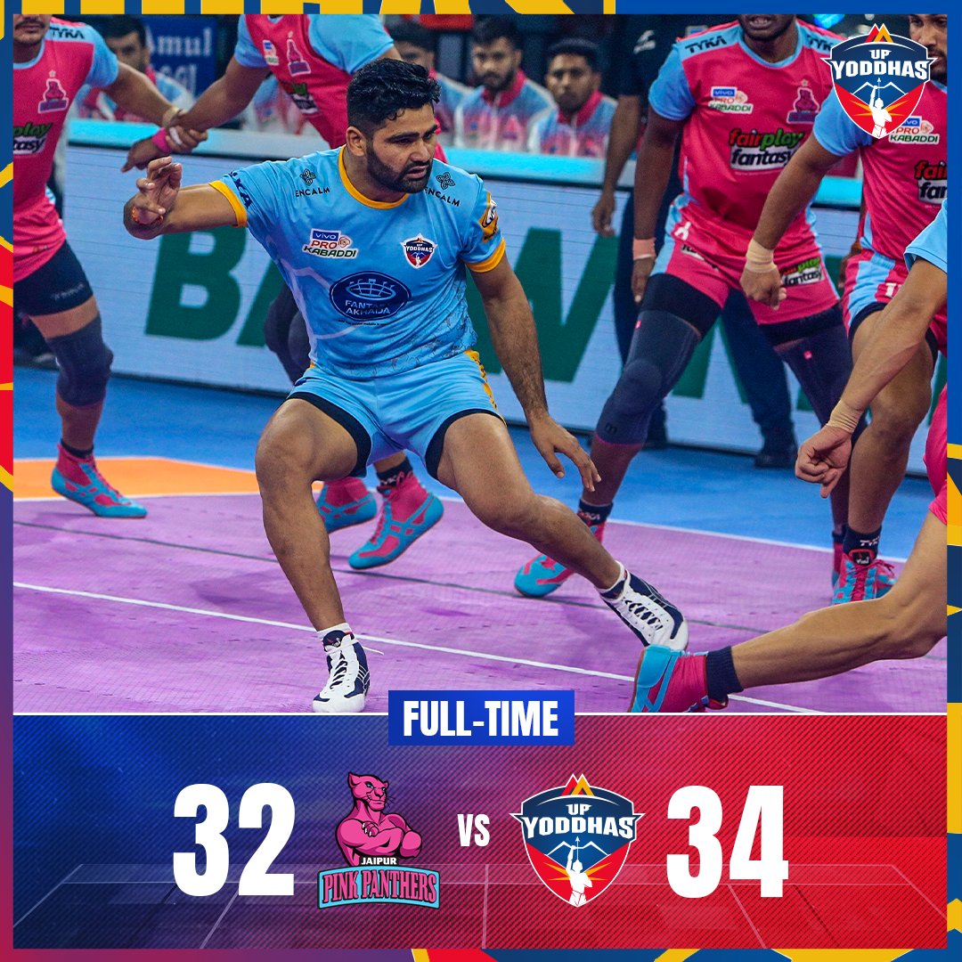 UpYoddhas's tweet photo. Comeback karna Yoddhas ke khoon mein hai 💪

#JPPvUP #YoddhasHum #SaansRokSeenaThok #vivoProKabaddi #GMRGroup #GMRSports https://t.co/4GO5VFvUMk