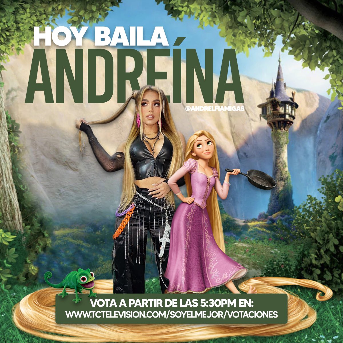 andrelfiamigas's tweet photo. ¡Es hoyyy, es hoyyyy! 🫶🏼🫶🏼🫶🏼
Nuestra princesa @andreinabravo11 baila HOY en SOY EL MEJOR en la ronda de RITMOS MÁGICOS en donde nos deleitará con una coreo inspirada en la película de @Disney “Enredados” ✨💜🥳

No se olviden de estar pendientes desde las 5:30pm y VOTAAAR 🤍📲 https://t.co/WRzZzJAtGb