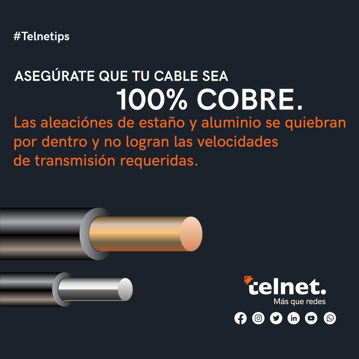 telnetron's tweet photo. Todos los cables de pares trenzados distribuidos por TelNet son certificados y 100% cobre según los estándares.

#TelNetip #TelNet #TelNetron #másqueredes #Profesional #Catcom #FibraOptica #cable #Calidad #amarreatierra #Redes #Estandares #Telecom #Conectores #Normas #Cat6 #POE https://t.co/vOgsAEhSGk
