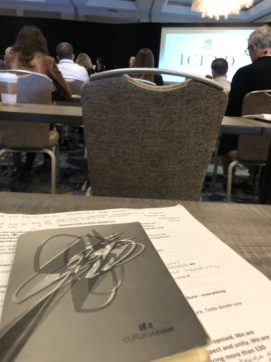 AnelPerezM's tweet photo. Just about to talk about @CulturaUNAM at the International Council of Fine Arts Deans Conference in San Diego. Performing Arts, Literature and cultural projects with which it has been our pleasure to be involved. #ICFAD #FineArts https://t.co/ON1CTeeYtS