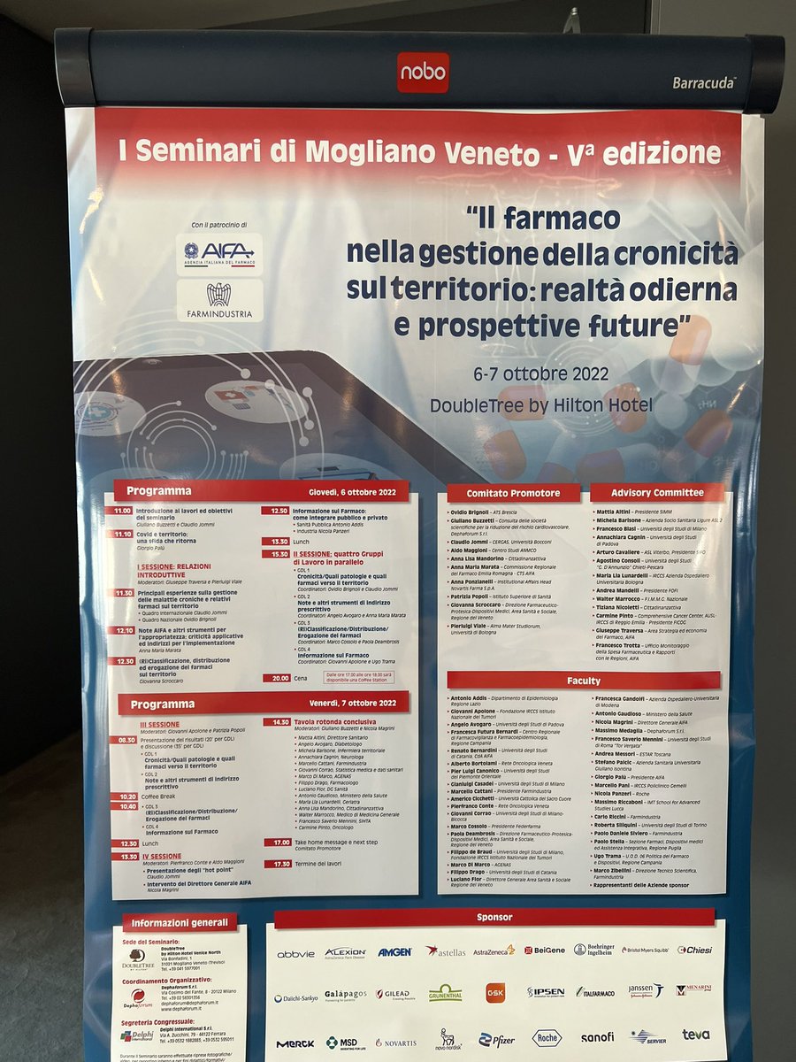 wmarrocco's tweet photo. A Mogliano Veneto “il farmaco nella gestione della cronicità sul territorio: realtà odierna e prospettive future” il #medico medicina generale per spostare sul territorio la presa in carico complessiva del #paziente e non solo singoli farmaci https://t.co/0pkiNnz1sr