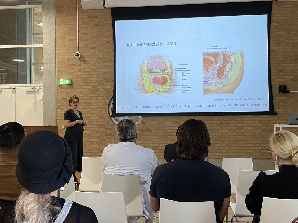 IsmailGogenur's tweet photo. Maya Xania Bjørn is defending her PhD thesis in an extremely important topic:functional outcomes after rectal cancer surgery. Jury is til out on the best approach for rectal cancer surgery for prevention of long term functional outcomes. Great work by Maya! ⁦@cssdenmark⁩ https://t.co/6FqwJB9exH
