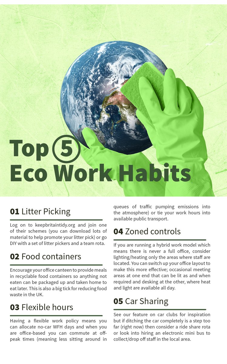 Top5 Eco Work Habits to adopt
Wondering if you can make an impact on the environment even while you are at work? 
Try our 5 top habits - we guarantee that it will have a positive effect!