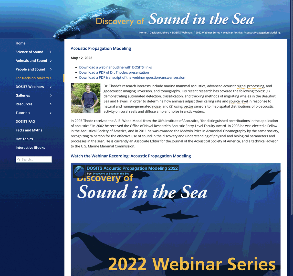 acousticsorg's tweet photo. Knowing about increased interest in online education and tools by the ASA and its members, the editor of Acoustics Today asked the Discovery of Sound in the Sea project to share lessons learned over the 20 years of our online educational presence. https://t.co/Fh4mXFd8wT
#DOSITS https://t.co/mcASRBwrgC