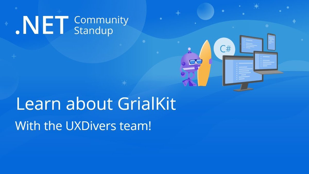 jfversluis's tweet image. Every first Thursday of the month there is the .NET MAUI and .NET MAUI Community Toolkit standup. A live stream from the teams working on these products talking about community links, new features and other cool things! Check out this months' below 👇