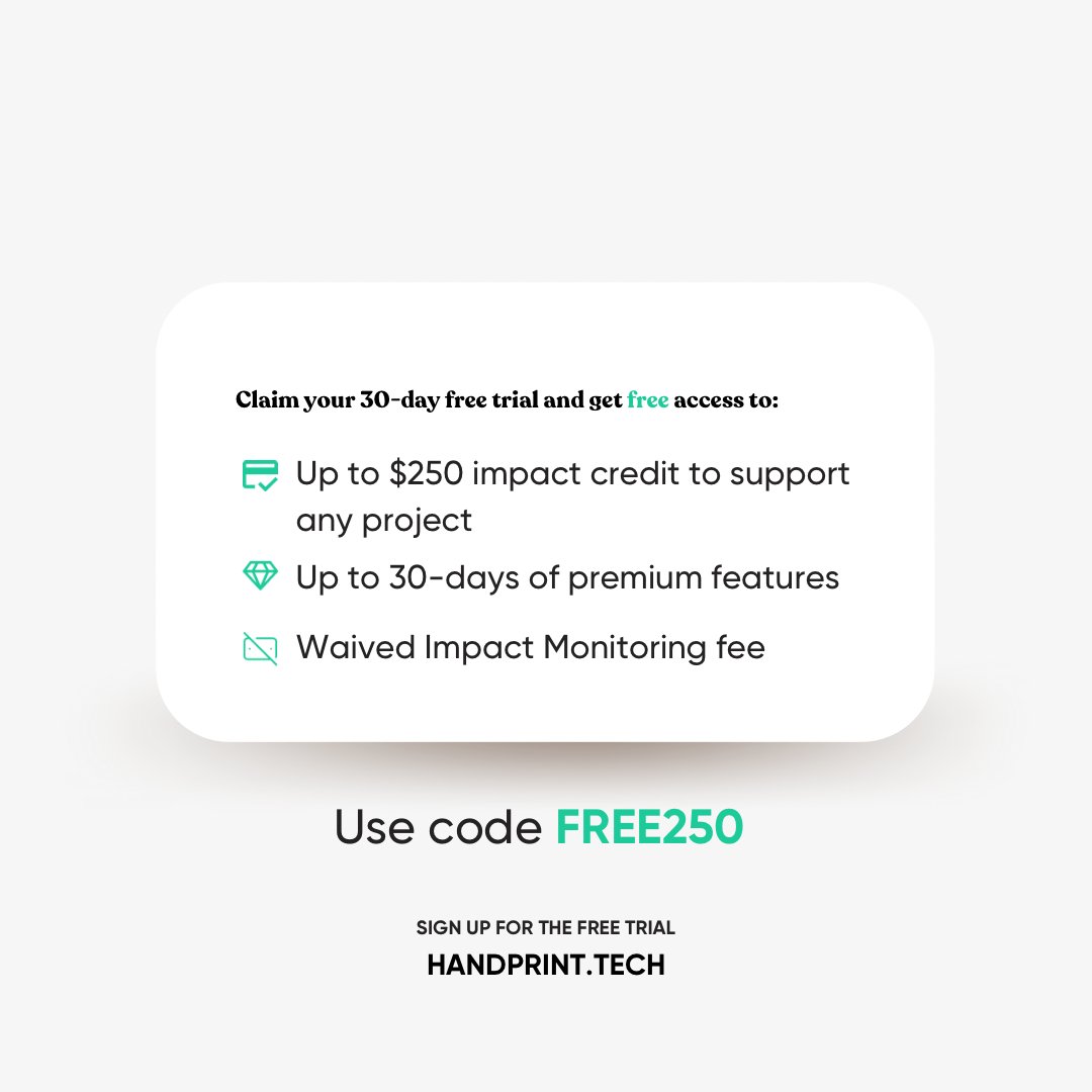 Ever wanted to become a regenerative brand but was not sure where to start? Get Handprint completely for free with your 1-month free trial!

Sign up before October 19 to get access to:  

Get started here 👇
handprint.tech