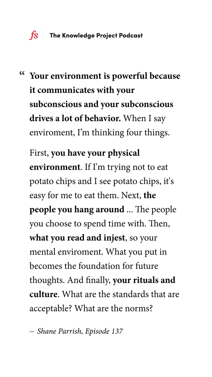 Change your environment. Change your results.