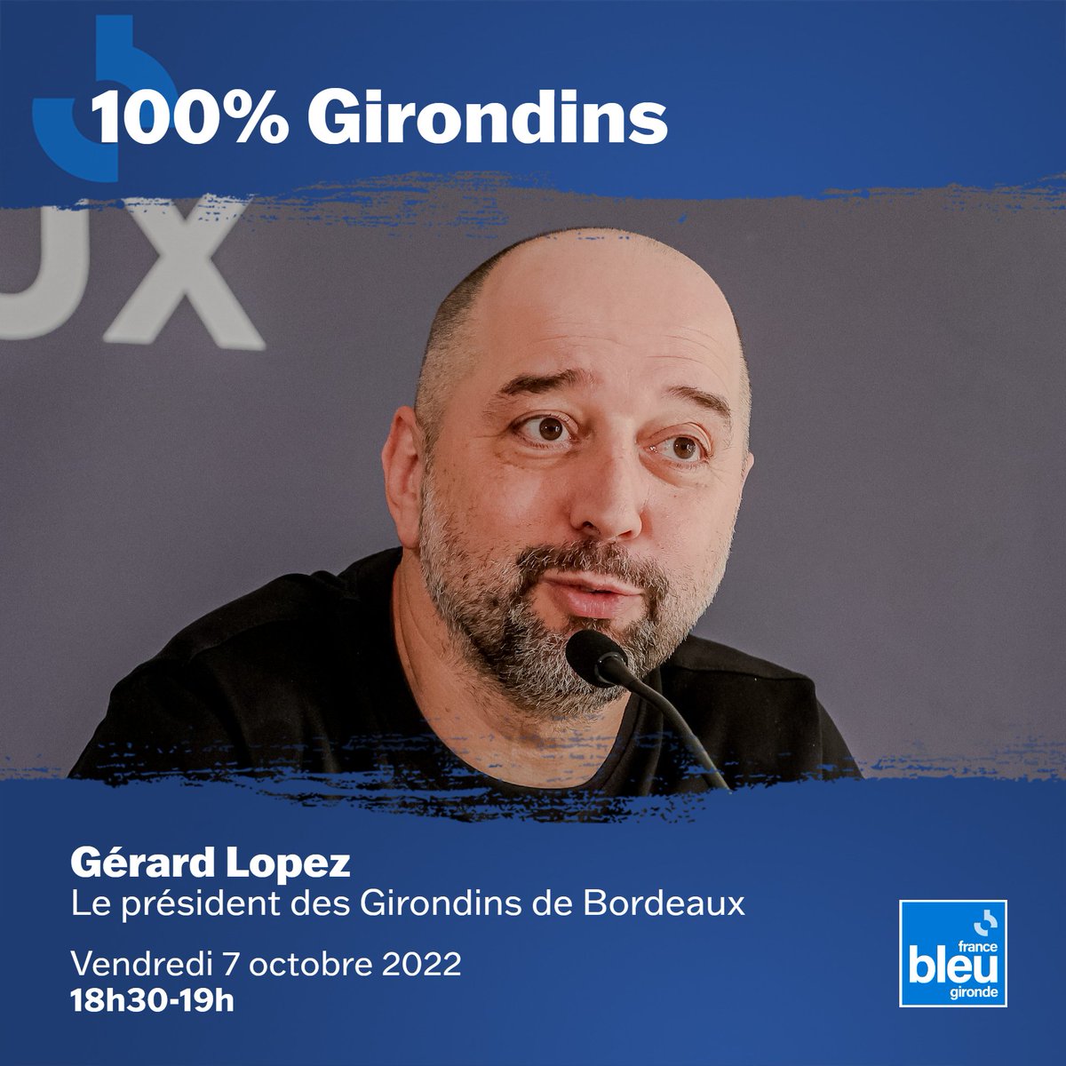 ici_gironde's tweet photo. ⚽️@gerard_lopez_ sera l'invité de 100% Girondins à 18h30 ! Le propriétaire et président des @girondins s'exprimera à l'occasion de l'anniversaire des 141 ans du club. Il reviendra sur toute l'actualité des Marine et Blanc avant le match contre Metz, ce samedi. #FBsport #Girondins https://t.co/wbSTCuD4yT