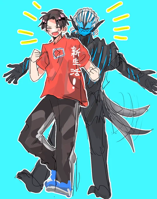 #同じ人が描いた温度差が凄い絵を貼るでもこれ同じ回の出来事なので元の温度差がヤバくて 