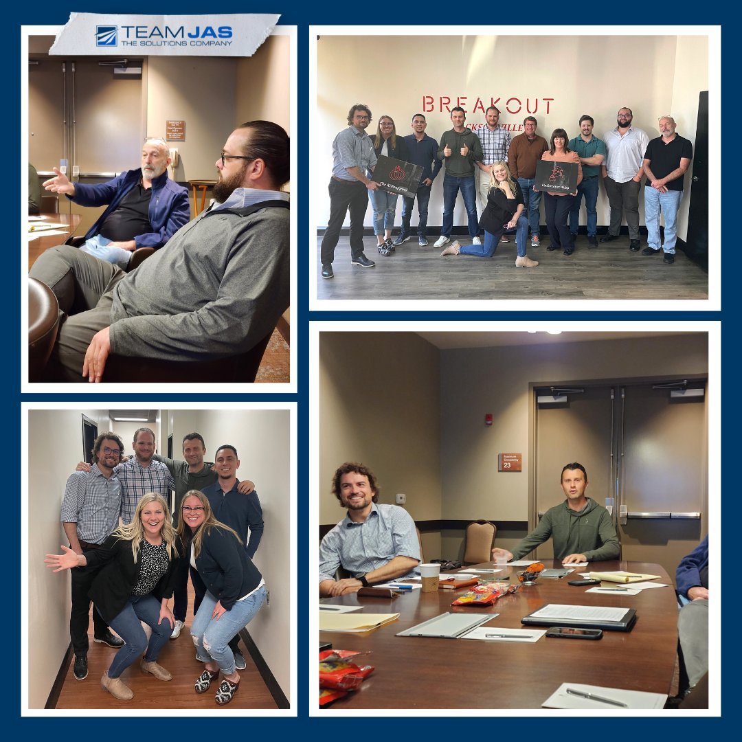 Team_JAS's tweet photo. Yesterday our Management Team "broke out" of the office to participate in a day of team building and growth planning for 2023.

We're looking forward to the future and excited about all that is to come! 

#TeamJAS #Culture #TeamBuilding https://t.co/zMwPpsASzj