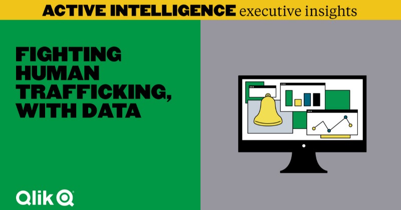 qlik's tweet photo. There are an estimated 40 million victims of human trafficking globally.

Using Active Intelligence, @EngageTogether creates prevention strategies and extends its reach to help more victims escape and recover.