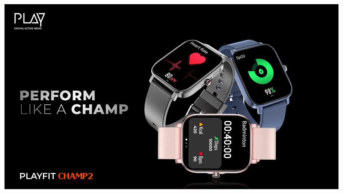 playonsocial_'s tweet photo. Level up your performance with PLAYFIT CHAMP2.
Buy Now https://t.co/aOzVUuXeEY
#NewLaunch #PLAYFITCHAMP2 #PLAYSmart #PLAYLikeAChamp #Champ #WorldOfPLAY #IPLAYMyWay #Smartwatch #HeartRateMonitor #PLAYSmartWatch #SmartLife https://t.co/nSzjM9BJ6R
