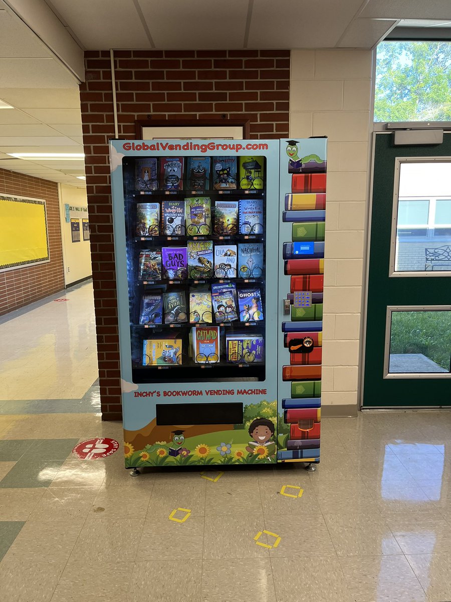 PAEeagles's tweet photo. PAE students are excited about our new book vending machine!   Students who display exemplary behavior receive a token to get their favorite book.  Much thanks to the FBEF and Senator Vin Gopal for making this happen @vingopal https://t.co/CaV0mna3WH