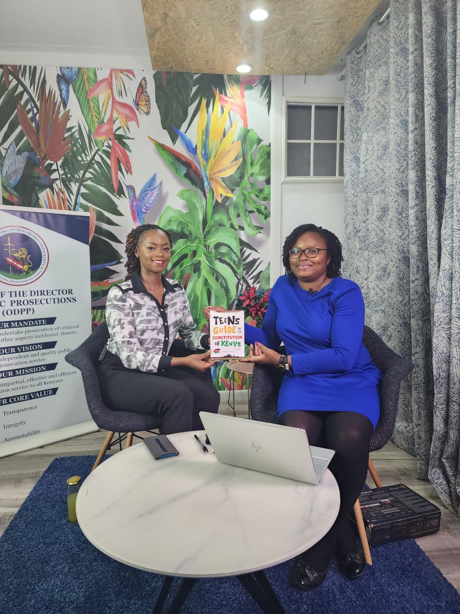 AnitaOnuko's tweet photo. I had the pleasure of hosting @OcholaSandra during the #ODPPCafe show at @ODPP_KE. One key takeout was that for teens to participate in nation-building, they must know the constitution. Let us equip them! The book is easy to read and contains relatable examples. Get the book! https://t.co/tWhIQPK2hy