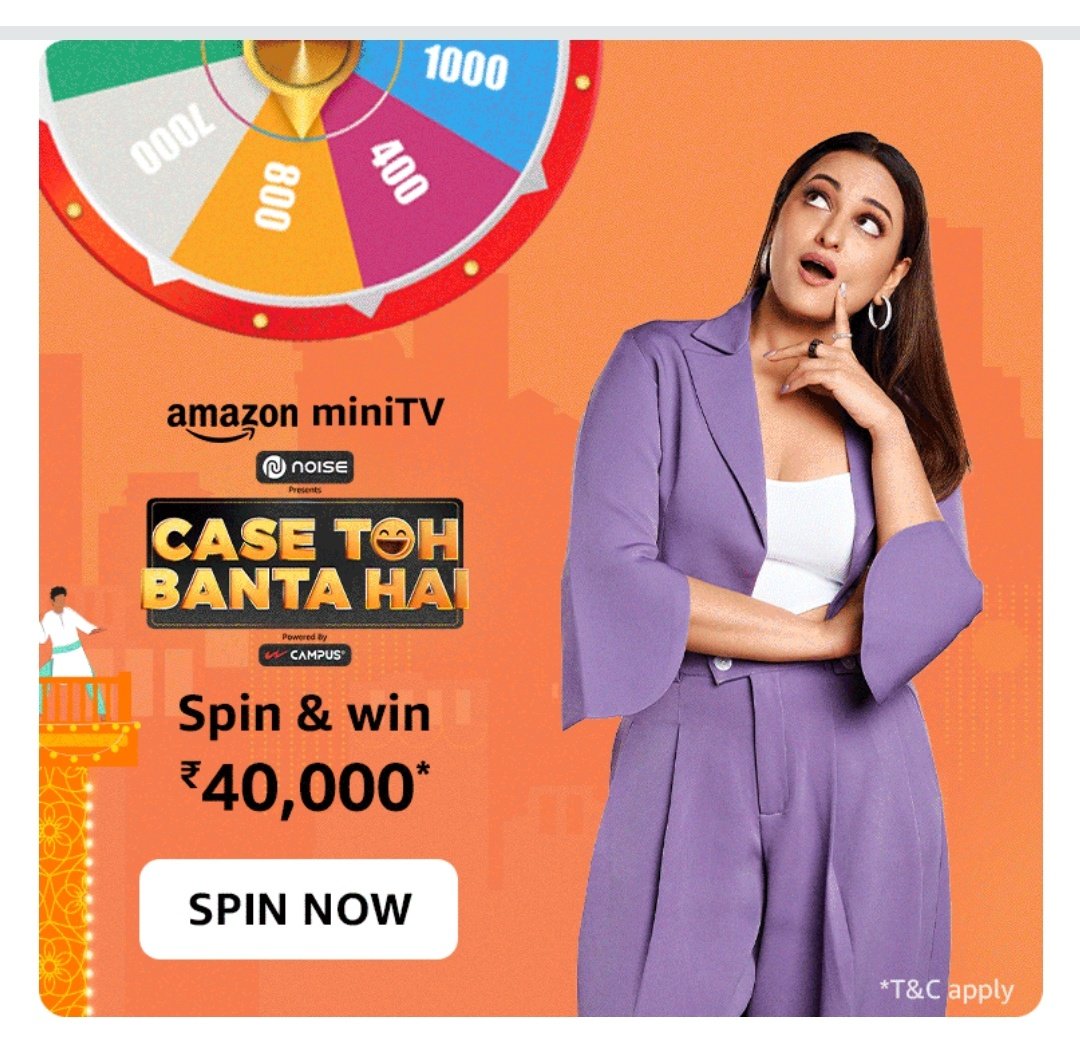 A_khusru's tweet photo. #IWonOnAmazon
#HelpAmazon
#IndiaAmazon
#fumzone
#SonakshiSinha
#AmazonGreatIndianFestival
#Amazon https://t.co/9y2ZkV2IZW