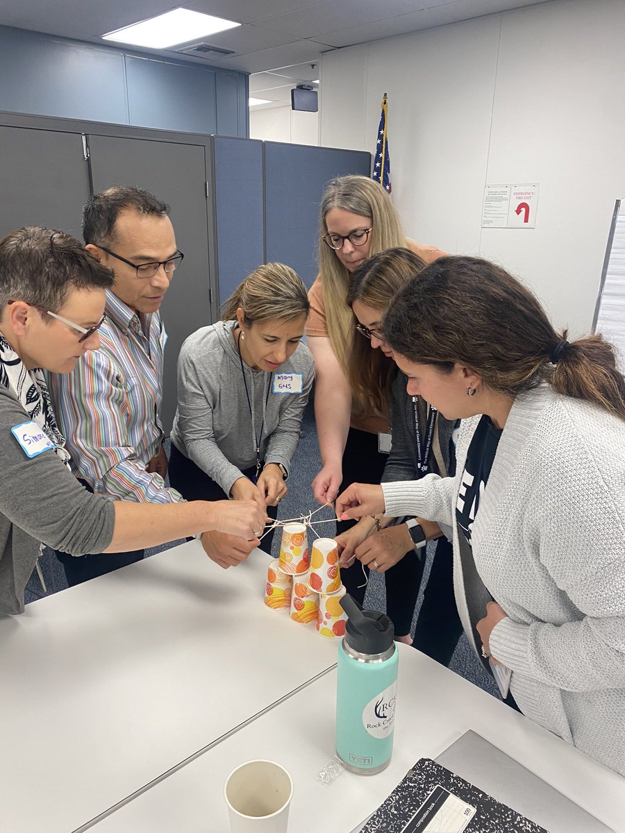 kalleeiverson's tweet photo. Fun team-building challenge with the best ELD team ever! #englishlanguagedevelopment #esl #eslocmi #englishlearners @WalledLkSchools https://t.co/hxrR6HQs7y