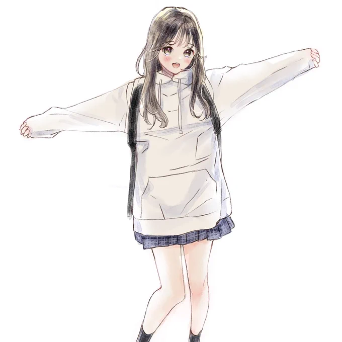 パーカー女子高生 