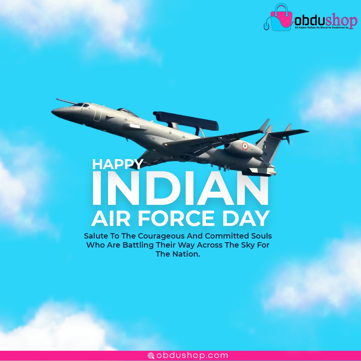 obdushop's tweet photo. Salute To The Courageous And Committed Souls Who Are Battling Their Way Across The Sky For The Nation. Happy Indian Air Force Day

#obdu #obdugroup #obdushop #onlinebusiness #gujarat #ecommerceshopping #indianairforce #indian #army #india #indianairforceday #airforceday https://t.co/DGo7ErQe75