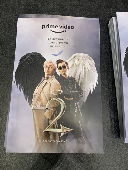 GoodOmensNews_'s tweet photo. A first look at some new Good Omens 2 posters! 

“Something’s going down in the up”

#GoodOmens #GoodOmens2 https://t.co/WOTGvAiDeH