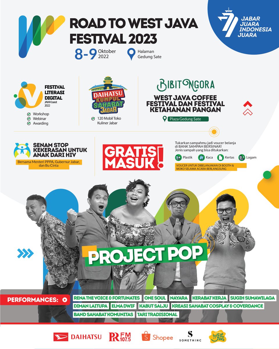 jabardigital's tweet photo. Datang dan ramaikan Viral Jabar 2022, yuk, wargi!
JDS juga turut berpartisipasi dalam workshop, peluncuran program, dan kegiatan seru lainnya.
Viral Jabar dibuka untuk umum, loh! Ajak temen-temen kamu, buat dateng besok yaa!
#DigiEvent #ViralJabar #RidwanKamil #JabarJuara https://t.co/kWFD4v2Nd0