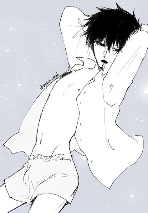 2期やってた時に描いた律きゅん性癖に素直すぎるこの時の絵の描き方はモブサイに影響されてたので今とだいぶ絵の雰囲気違う 
