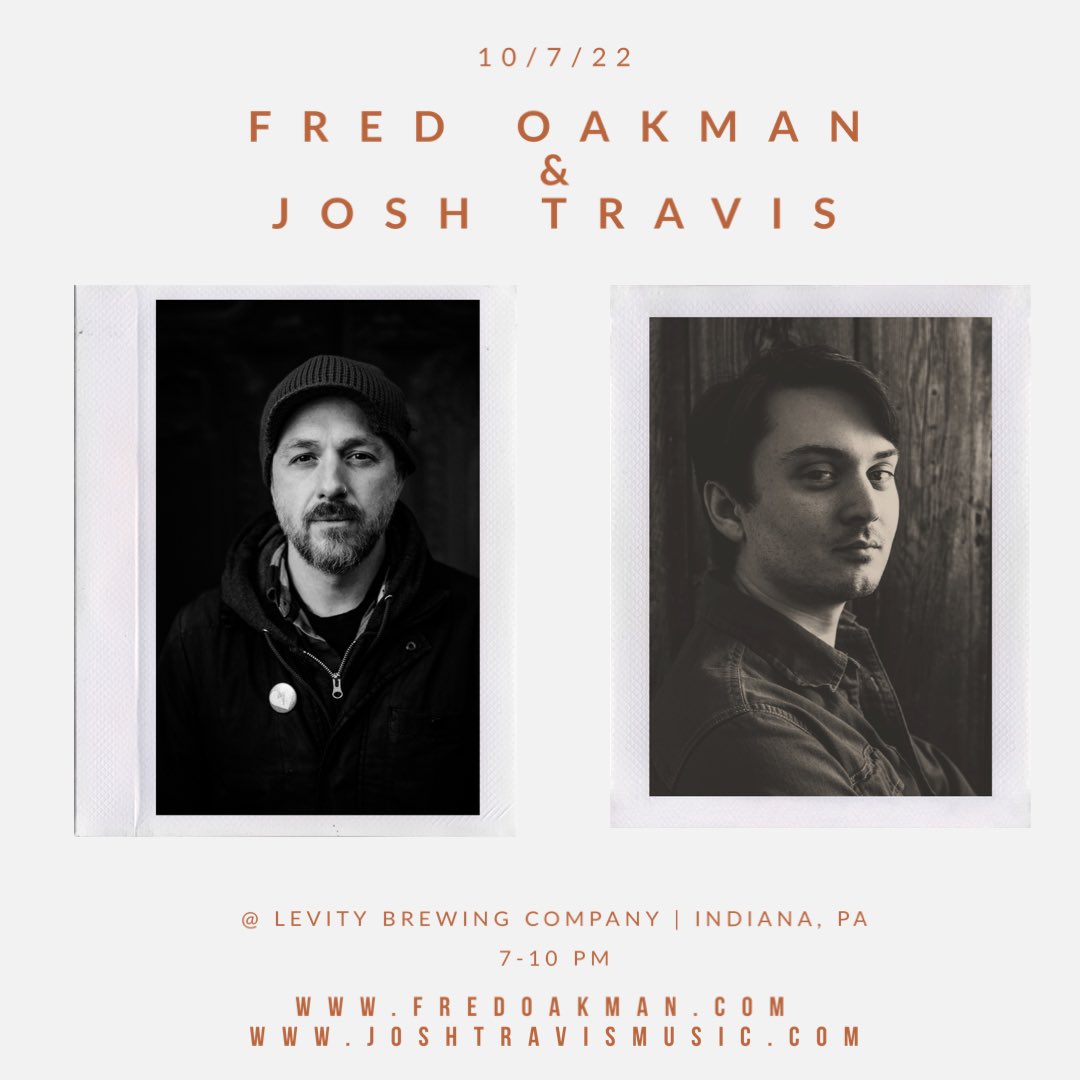 Tonight at Levity Brewing in Indiana, PA. Come out!