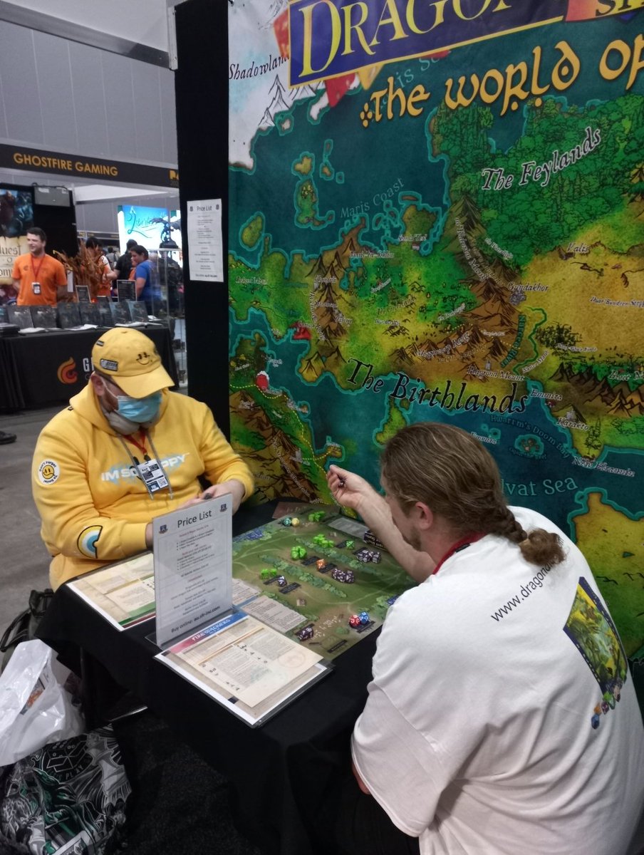 sfr_inc's tweet photo. Non stop demo's all day at @PAXAus #dragondice #rolltovictory #PAXAUS https://t.co/I9vzIqhfEq